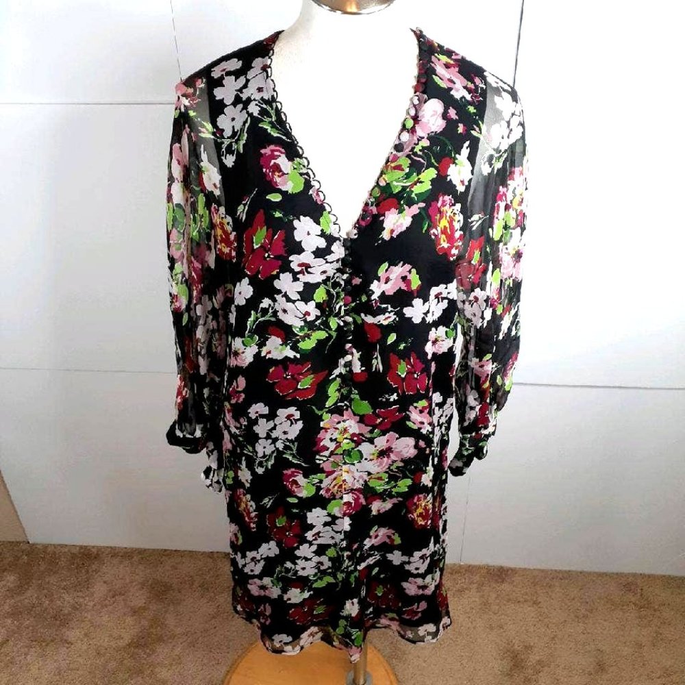 Equipment Femme Size XXS Natasha Floral Print Silk